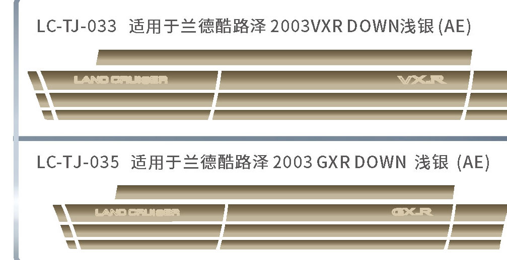适用于陆地巡航下裙系列