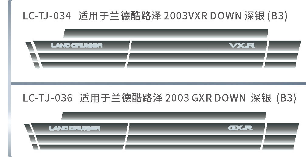 适用于陆地巡航下裙系列